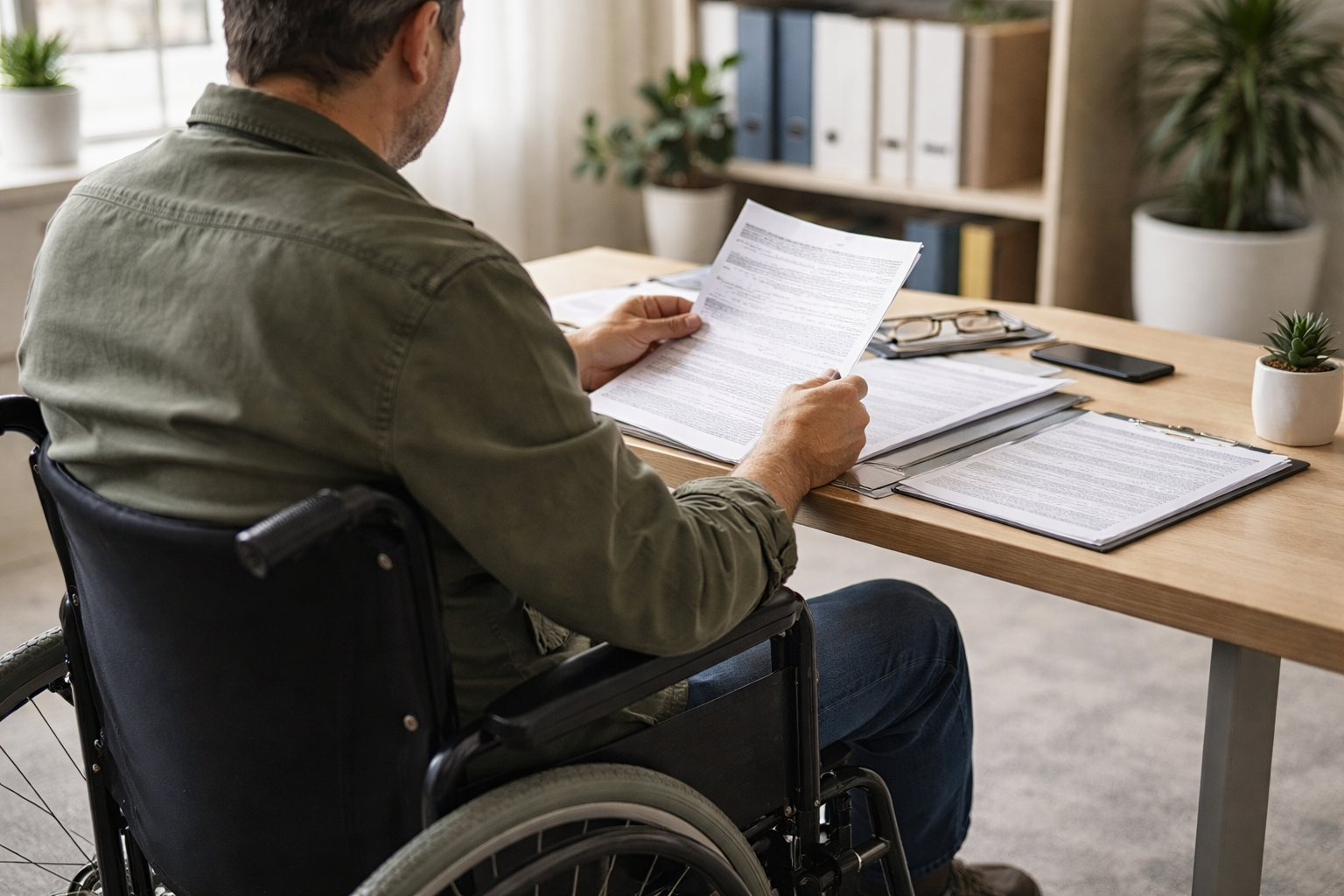 SSI and SSDI California application paperwork being reviewed